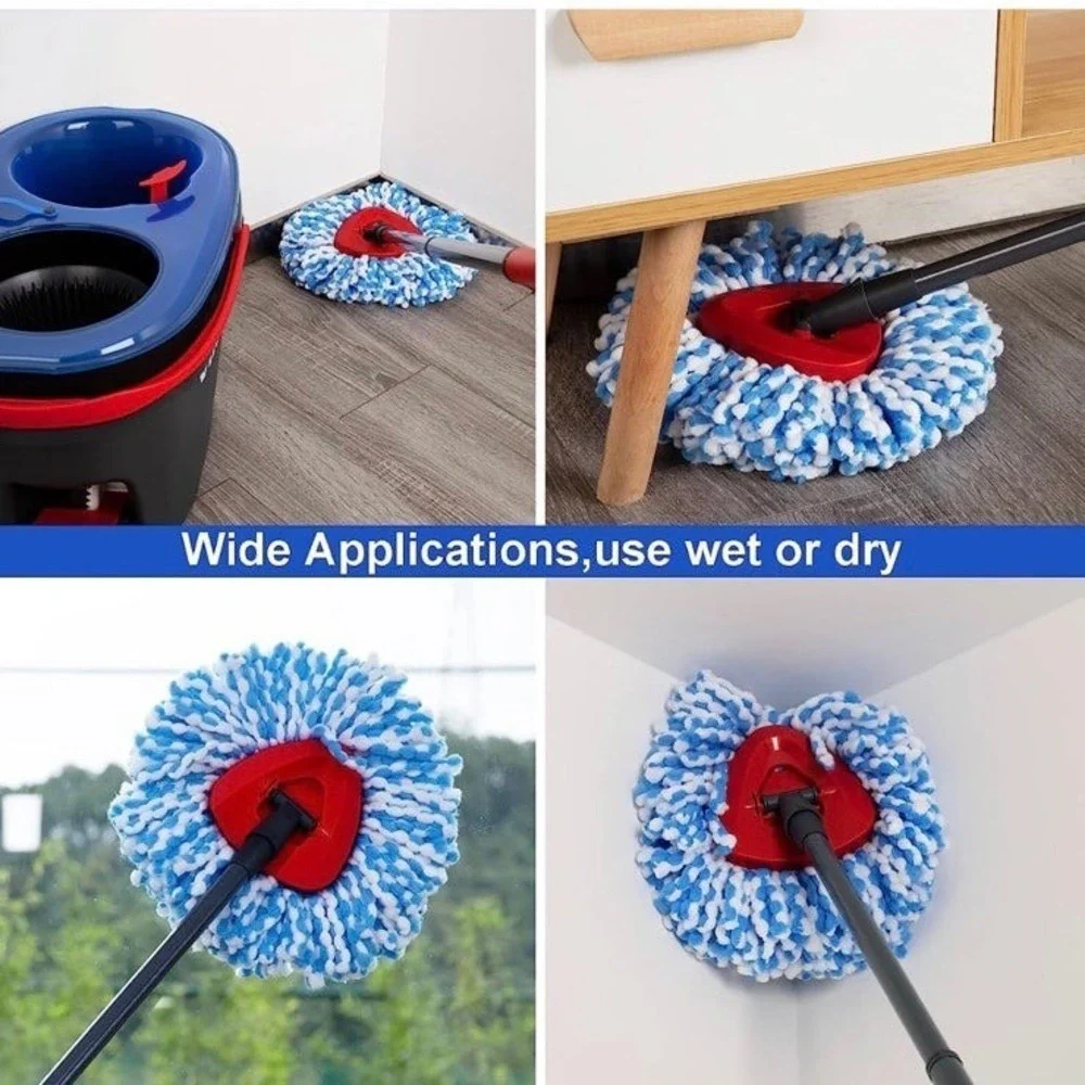 New 3 Pack Mop Head Replacement for O Cedar Rinse Clean Mop Replace Head, Spin M
